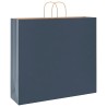 Sacs en papier 250 pcs avec poignées bleu 54x15x49 cm 