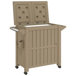 Chariot de service 3 en 1 marron clair polypropylène 