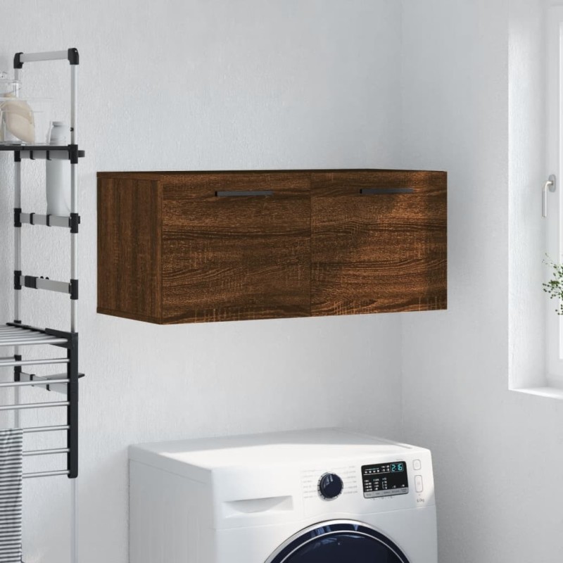 Armoire murale chêne marron 80x36,5x35 cm bois d'ingénierie 