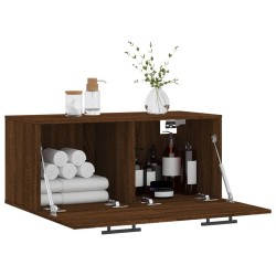 Armoire murale chêne marron 80x36,5x35 cm bois d'ingénierie 