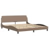 Cadre de lit sans matelas cappuccino 180x200 cm similicuir 