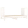 Lit coulissant sans matelas blanc 2x(90x190) cm 