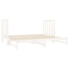Lit coulissant sans matelas blanc 2x(90x190) cm 