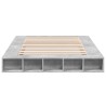 Cadre de lit sans matelas gris béton 150x200 cm 