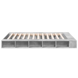 Cadre de lit sans matelas gris béton 150x200 cm 