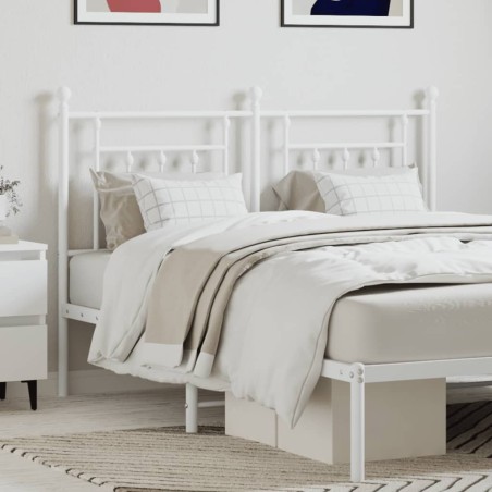 Tête de lit métal blanc 150 cm 