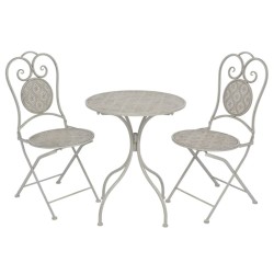 Mobilier de bistro 3 pcs Acier Gris 