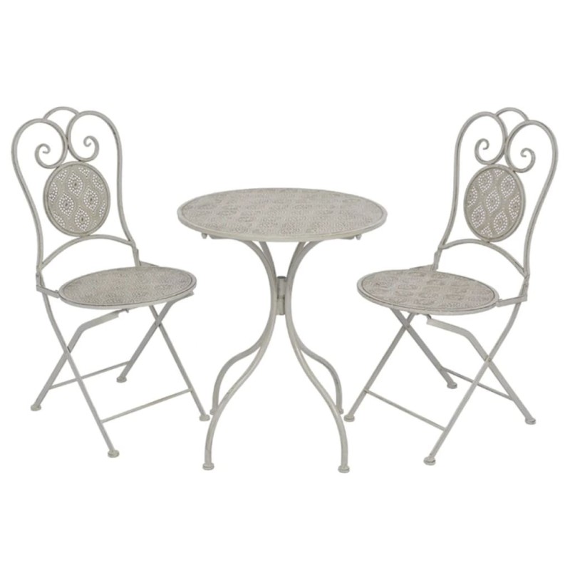 Mobilier de bistro 3 pcs Acier Gris Mobilier de bistro 3 pcs Acier Gris