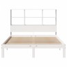 Lit bibliothèque sans matelas blanc 120x200 cm bois pin massif 