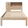 Lit bibliothèque sans matelas 75x190 cm bois de pin massif 