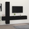 Ensemble de meubles TV 5 pcs Noir Bois d'ingénierie 