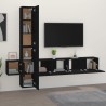 Ensemble de meubles TV 5 pcs Noir Bois d'ingénierie 