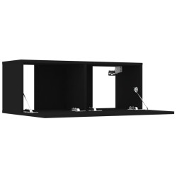 Ensemble de meubles TV 5 pcs Noir Bois d'ingénierie 