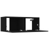 Ensemble de meubles TV 5 pcs Noir Bois d'ingénierie 