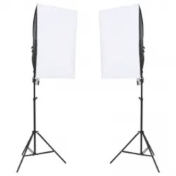 Kit de studio photo avec éclairage toile de fond et réflecteur 