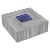 Table basse avec LED infini sonoma gris 100x100x40 cm 