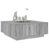 Table basse avec LED infini sonoma gris 100x100x40 cm 