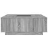 Table basse avec LED infini sonoma gris 100x100x40 cm 