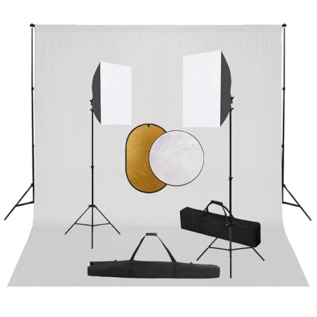Kit de studio photo boîtes à lumière toile de fond réflecteur 