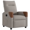 Fauteuil inclinable électrique Taupe Tissu 