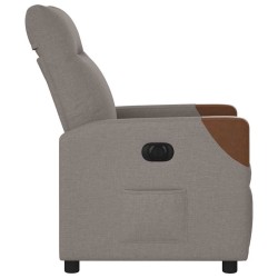 Fauteuil inclinable électrique Taupe Tissu 
