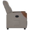 Fauteuil inclinable électrique Taupe Tissu 
