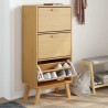 Armoire à chaussures OLDEN marron 55x35x120 cm bois pin massif 