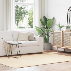 Tapis Shaggy à poils longs NAVARRA crème 160x230 cm polyester 