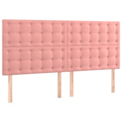 Tête de lit à LED Rose 160x5x118/128 cm Velours 