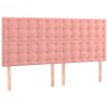 Tête de lit à LED Rose 160x5x118/128 cm Velours 