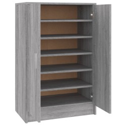 Meuble à chaussures Sonoma gris 60x35x92 cm Bois d'ingénierie 