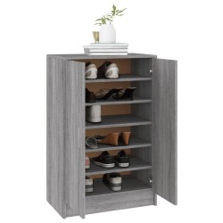 Meuble à chaussures Sonoma gris 60x35x92 cm Bois d'ingénierie 