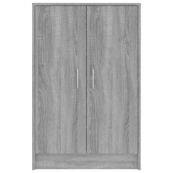 Meuble à chaussures Sonoma gris 60x35x92 cm Bois d'ingénierie 