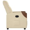 Fauteuil inclinable électrique Crème Tissu 