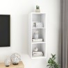 Meuble TV mural Blanc 37x37x107 cm Bois d’ingénierie 