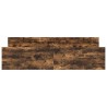 Cadre de lit sans matelas chêne fumé 200x200 cm 