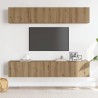 Meubles TV muraux 4 pcs chêne artisanal bois d'ingénierie 