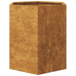 Jardinière hexagone 46x40x45 cm acier résistant aux intempéries 