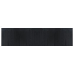Tapis rectangulaire noir 100x400 cm bambou 