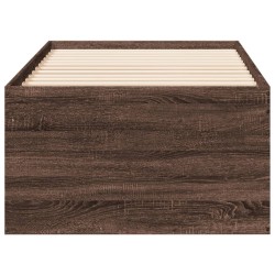 Lit de jour avec tiroirs sans matelas chêne marron 100x200 cm 