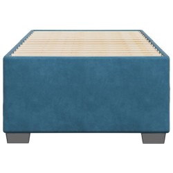 Cadre de lit sans matelas bleu 90x190 cm velours 