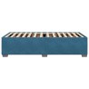 Cadre de lit sans matelas bleu 90x190 cm velours 