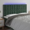 Tête de lit à LED Vert foncé 160x5x118/128 cm Velours 