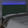 Tête de lit à LED Vert foncé 160x5x118/128 cm Velours 