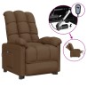 Fauteuil inclinable électrique Marron Tissu 