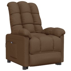 Fauteuil inclinable électrique Marron Tissu 