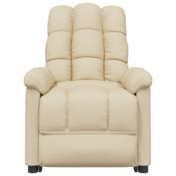 Fauteuil inclinable électrique Crème Tissu 