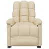 Fauteuil inclinable électrique Crème Tissu 
