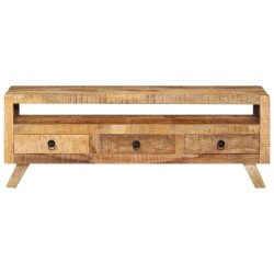 Meuble TV 110x30x40 cm Bois massif de manguier 