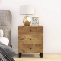 Table de chevet 50x33x62 cm Bois de manguier et d'ingénierie 